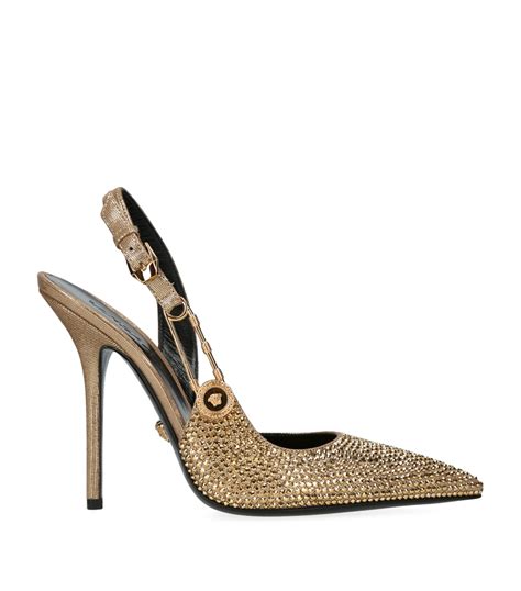 versace safety pin slingback pumps